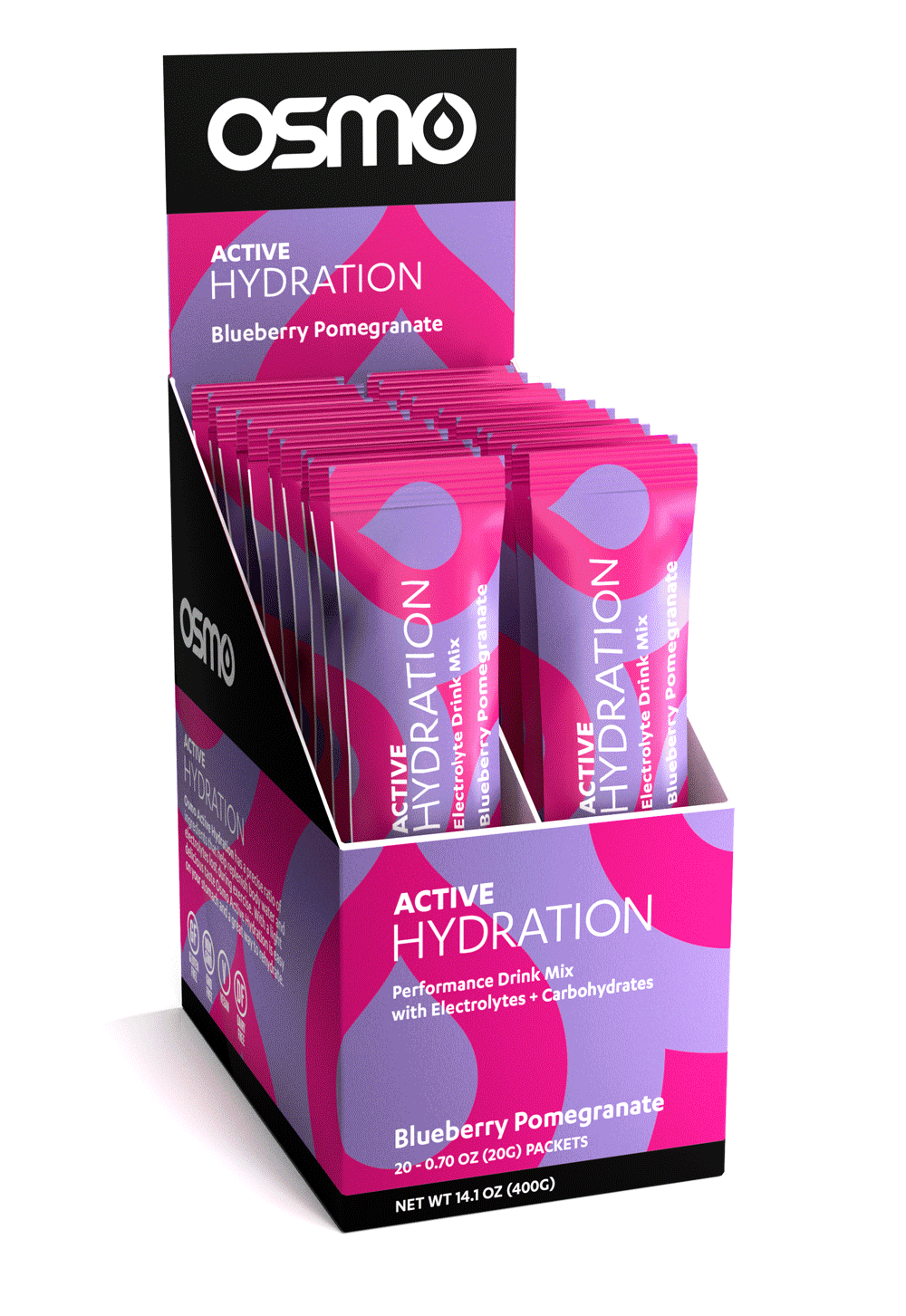 3D rendering of Osmo single serve box packaging
