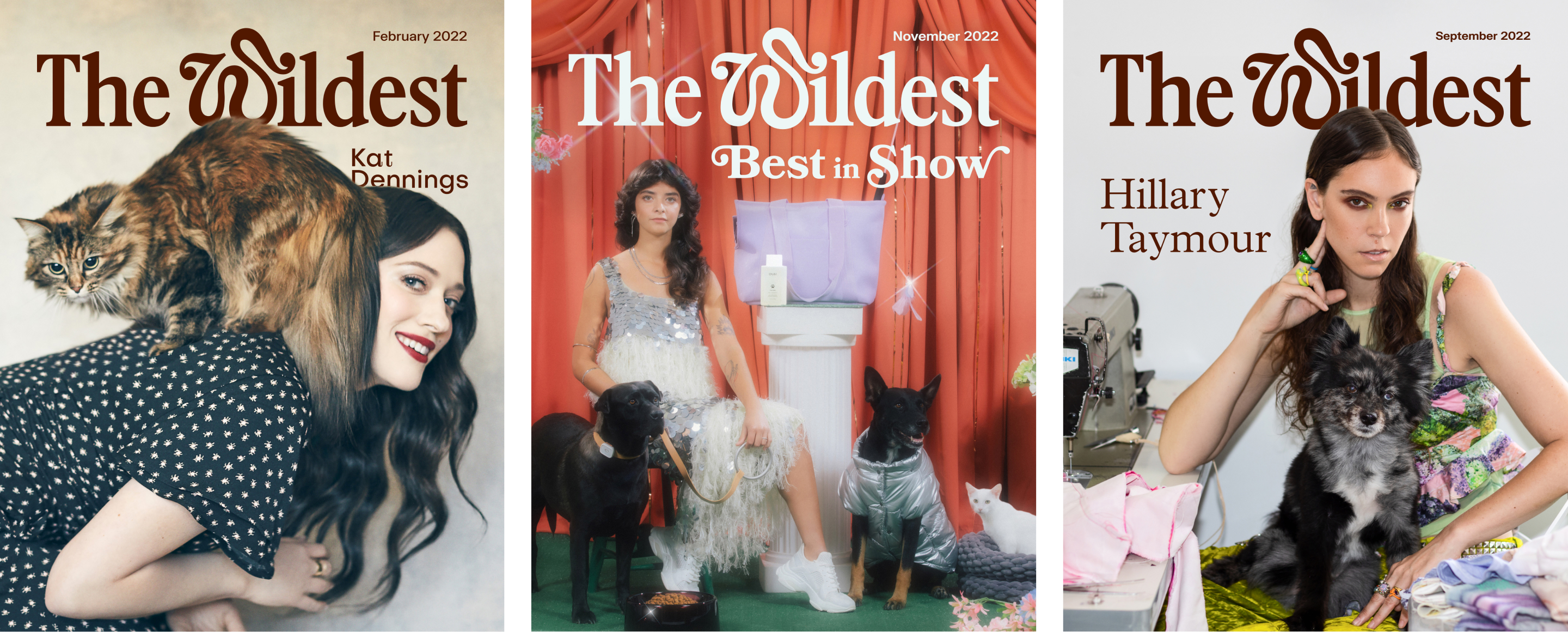 Feature editorial cover designs for The Wildestr